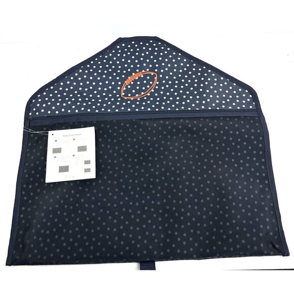Thirty One 31 Hang It Up Pocket Navy Dot Football Brand New - Picture 3 of 10